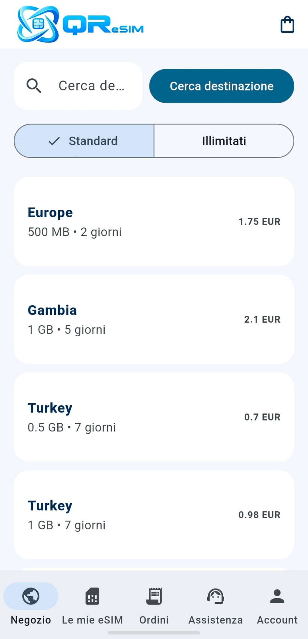 QR eSIM app